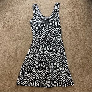 Geometric Print A-Line Dress
